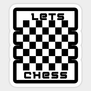 Let's chess, game, typography, shapes and a Modern design. Sticker